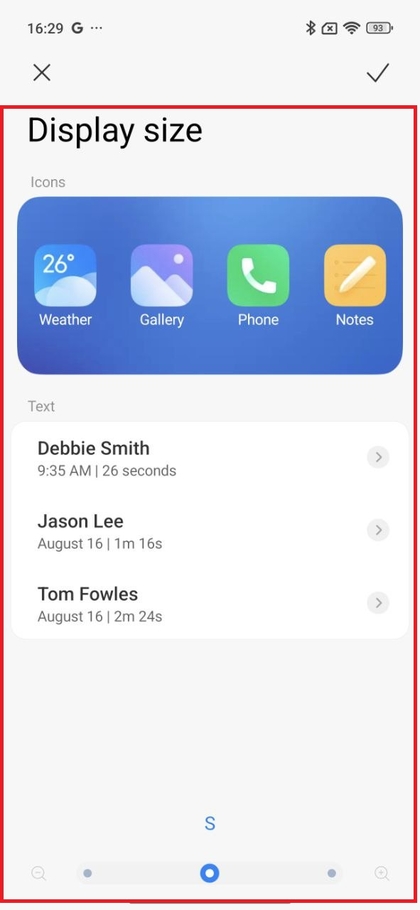 Impostazioni della dimensione del display su Xiaomi