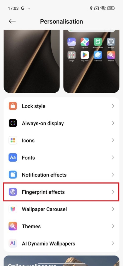 Buka Efek Sidik Jari di Xiaomi 15T Pro
