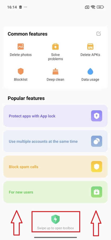 Dostop do orodjarne v aplikaciji Varnost