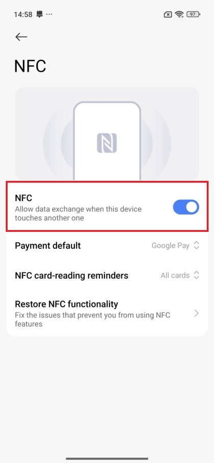 Configura&ccedil;&otilde;es de NFC com interruptor de altern&acirc;ncia no Xiaomi 15T