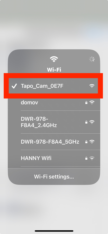 Forbinder til Tapo-kameraets netv&aelig;rk