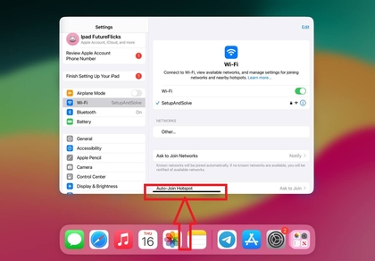 Gesta povlačenja prema gore na iPadu 10. generacije za otvaranje prebacivača aplikacija