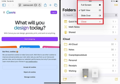 Menghapus aplikasi dari tampilan terpisah di iPad