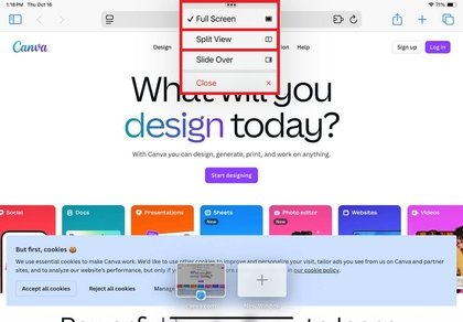Menampilkan Menu Layar Terpisah di iPad Generasi ke-10