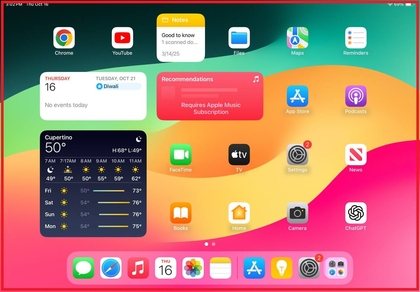 Mengambil tangkapan layar di iPad Generasi ke-10
