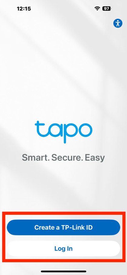 Mendaftar akun di aplikasi Tapo di ponsel cerdas
