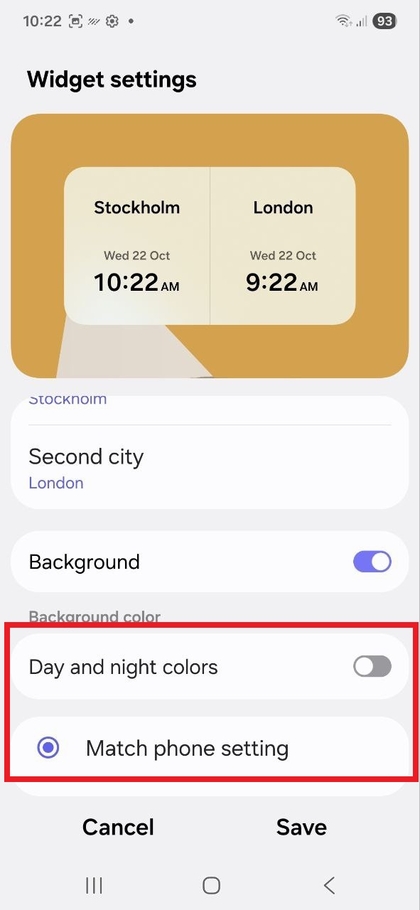 Options de personnalisation avec les param&egrave;tres du t&eacute;l&eacute;phone