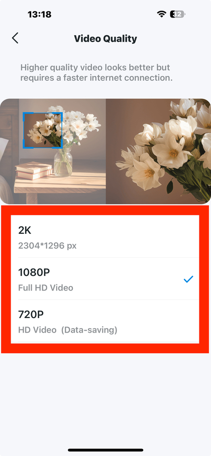 Tapo uygulamasında video kalitesi se&ccedil;me