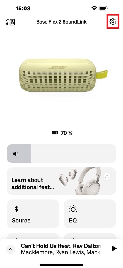 Bose App Innstillinger