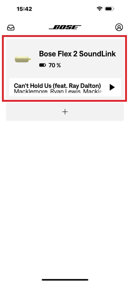 Ikon aplikasi Bose di ponsel cerdas