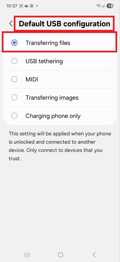 Vendosja e Konfigurimit USB p&euml;r Transferimin e Skedar&euml;ve