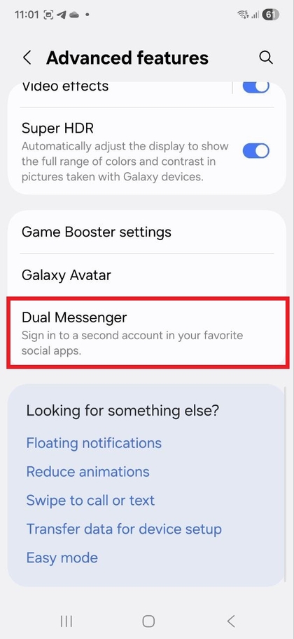 &Epsilon;&pi;&iota;&lambda;&omicron;&gamma;ή Dual Messenger &sigma;&tau;&iota;&sigmaf; &rho;&upsilon;&theta;&mu;ί&sigma;&epsilon;&iota;&sigmaf; Samsung Galaxy