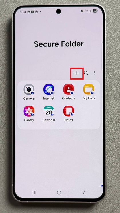 Dodajanje aplikacij v Varno mapo