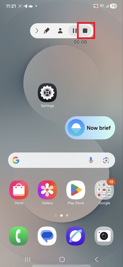 Bot&oacute;n de detener la grabaci&oacute;n