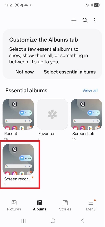 Ver las grabaciones en la galer&iacute;a en el Samsung Galaxy S25 FE