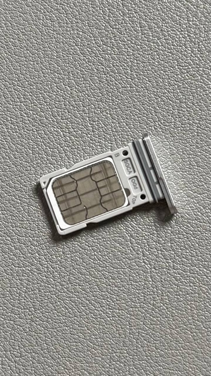 SIM card on the tray for the Samsung Galaxy S25 FE
