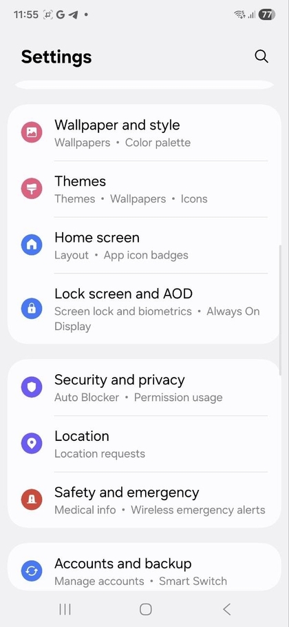 Poi&scaron;čite meni Zaklenjeni zaslon in AOD