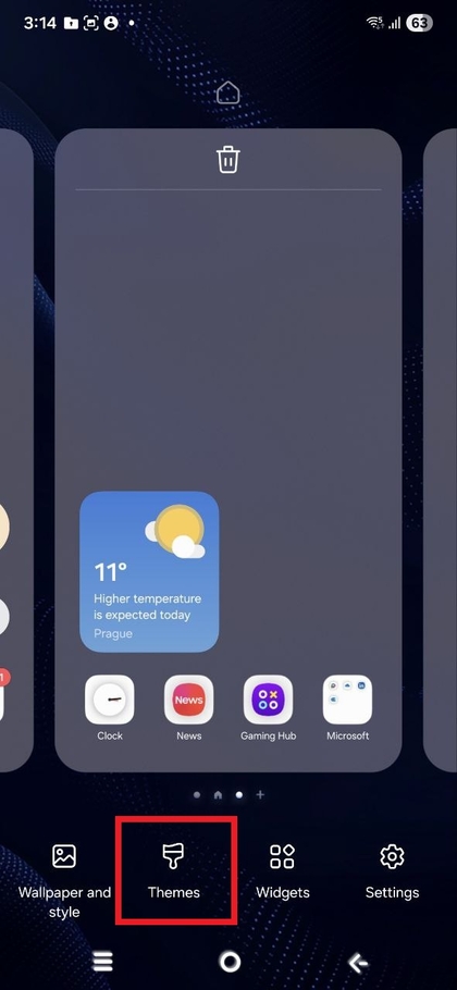 Premir sem soltar no ecr&atilde; inicial