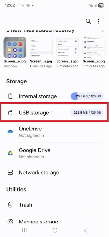 Accesarea fișierelor de pe cardul SD prin Samsung Galaxy S25 FE