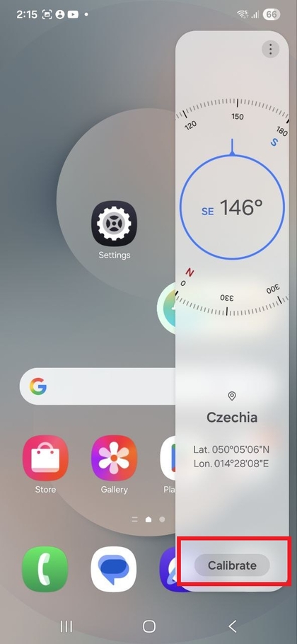 Kalibrerer kompasset