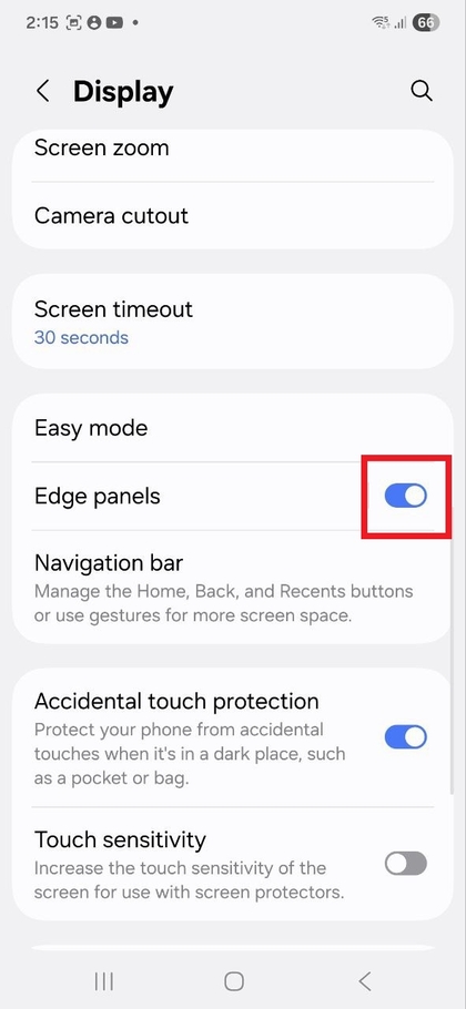 Aktivere Edge-paneler p&aring; Samsung Galaxy S25 FE