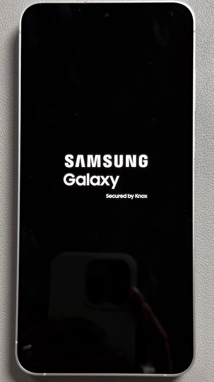 Samsung Galaxy logo during reboot