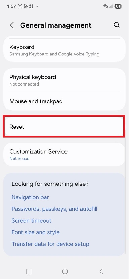 Op&ccedil;&atilde;o de reposi&ccedil;&atilde;o em Gest&atilde;o Geral