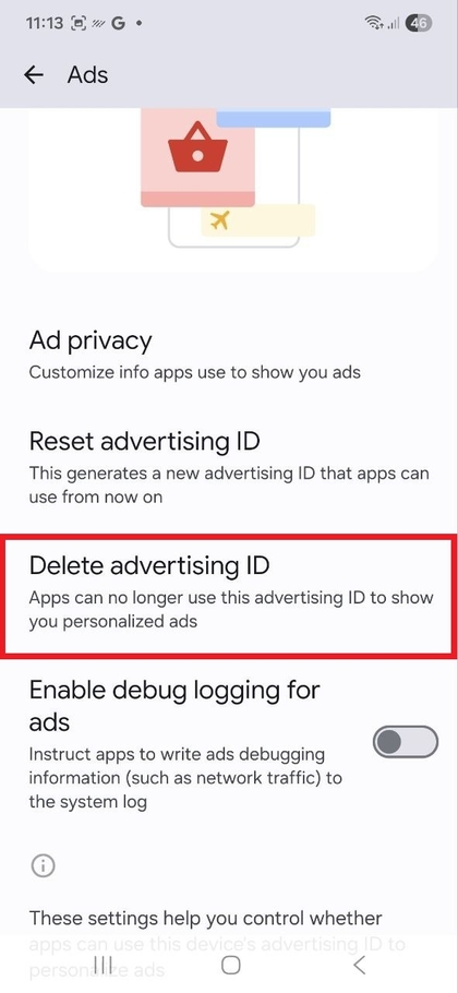 Seleziona ID Pubblicit&agrave;