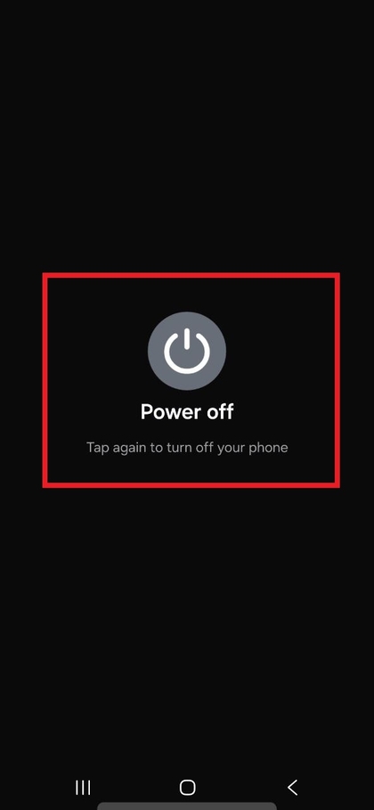 Confirm power off on Samsung Galaxy S25 FE