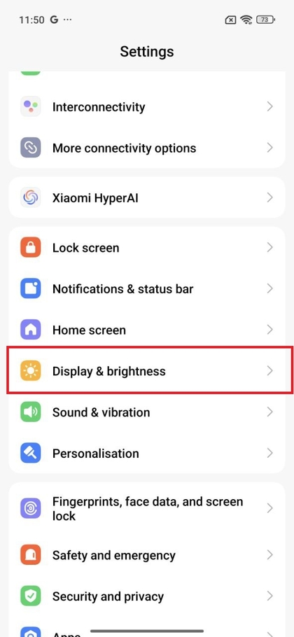 Impostazioni Display e Luminosit&agrave; su Xiaomi 15T Pro