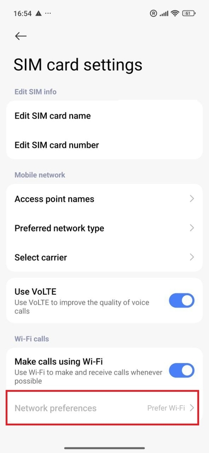 Prefer&ecirc;ncias de Rede no Xiaomi 15T