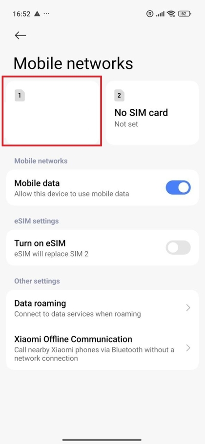 Defini&ccedil;&otilde;es do Cart&atilde;o SIM no Xiaomi 15T