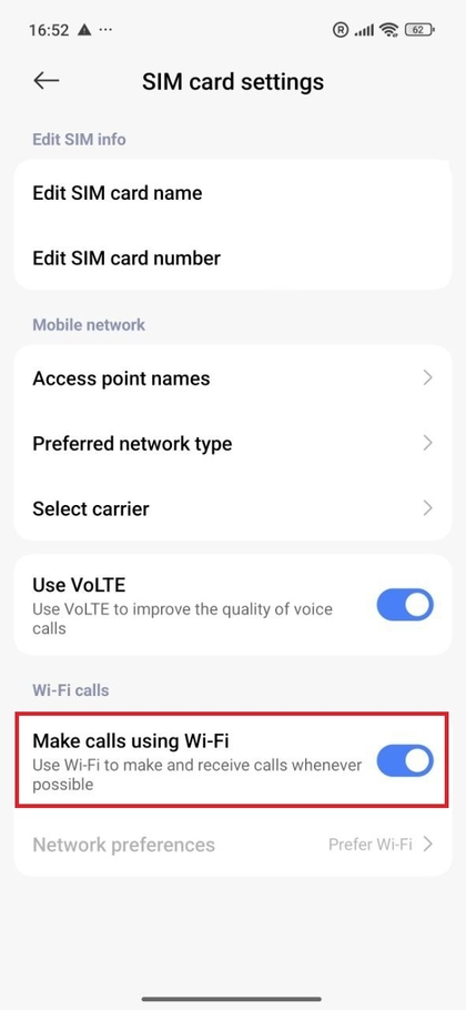Alternar Chamadas Wi-Fi no Xiaomi 15T