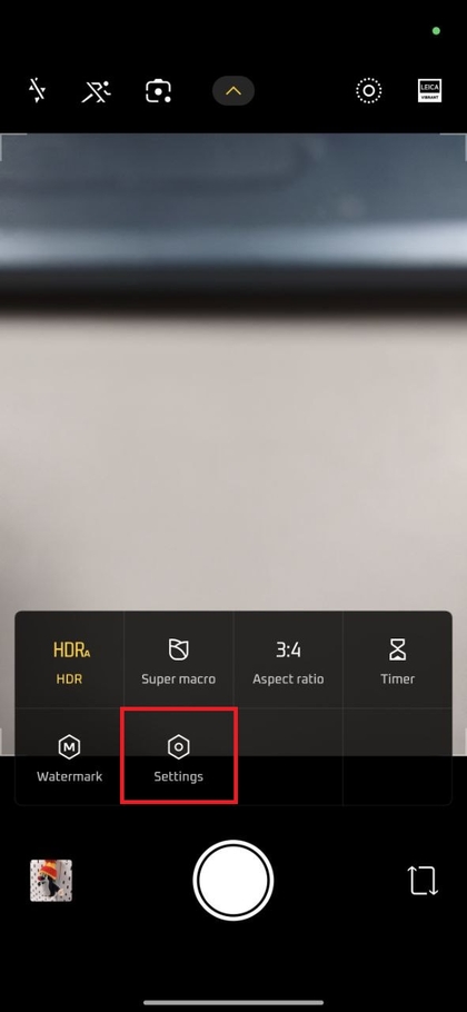 Apri le Impostazioni della Fotocamera su Xiaomi 15T