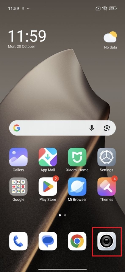 Apri l'App Fotocamera su Xiaomi 15T