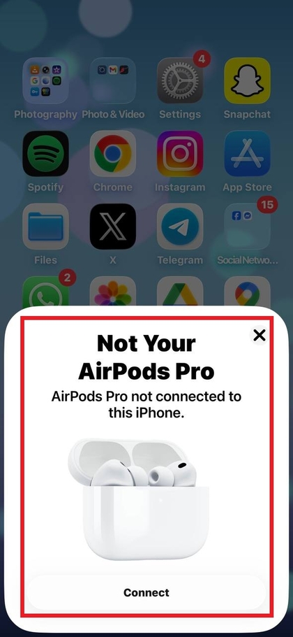 Bir iPhone'da AirPods Pro 3 i&ccedil;in bağlantı istemi