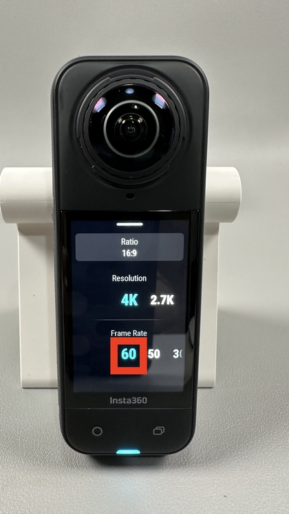 Setting frame rate to 60FPS on INSTA360 X5