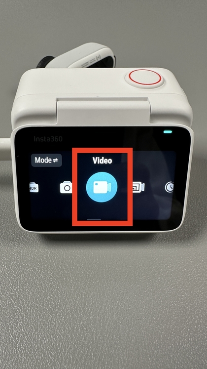 Selecione o modo de grava&ccedil;&atilde;o de v&iacute;deo na Insta360 GO 3S