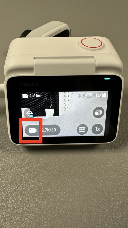 Selecione o modo de grava&ccedil;&atilde;o de v&iacute;deo na Insta360 GO 3S
