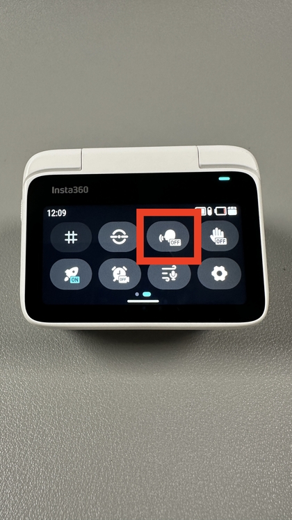 Voice control icon on Insta360 GO 3S