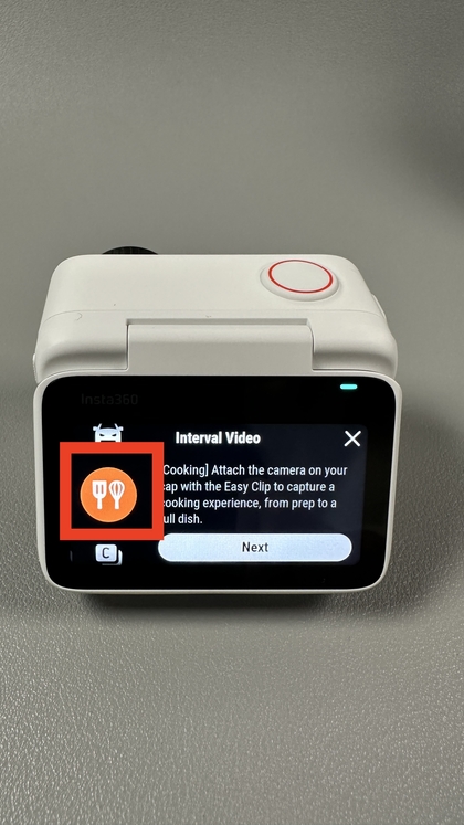 Choosing preset settings for interval video recording