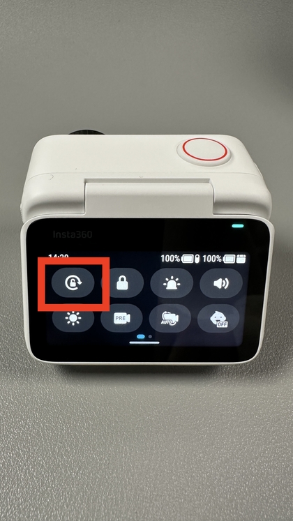 Alternar el bloqueo de orientaci&oacute;n en Insta360 GO 3S