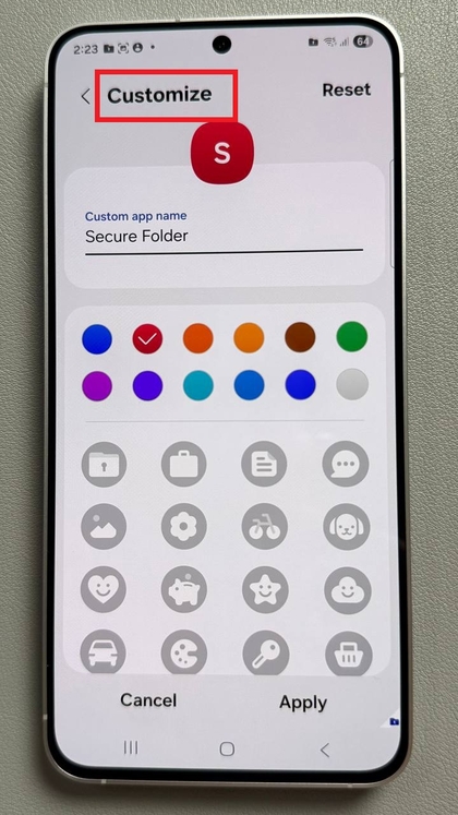 Personalizar as defini&ccedil;&otilde;es da Pasta Segura