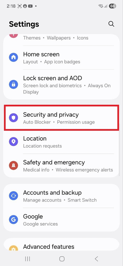Sec&ccedil;&atilde;o de Seguran&ccedil;a e Privacidade nas Defini&ccedil;&otilde;es
