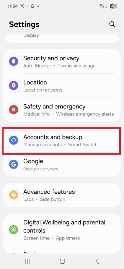 Google Drive-innstillinger for sikkerhetskopiering