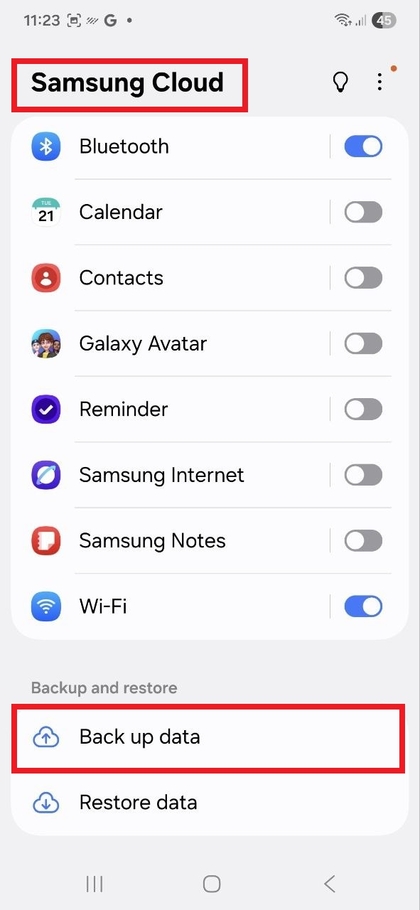 Logg p&aring; Samsung-konto