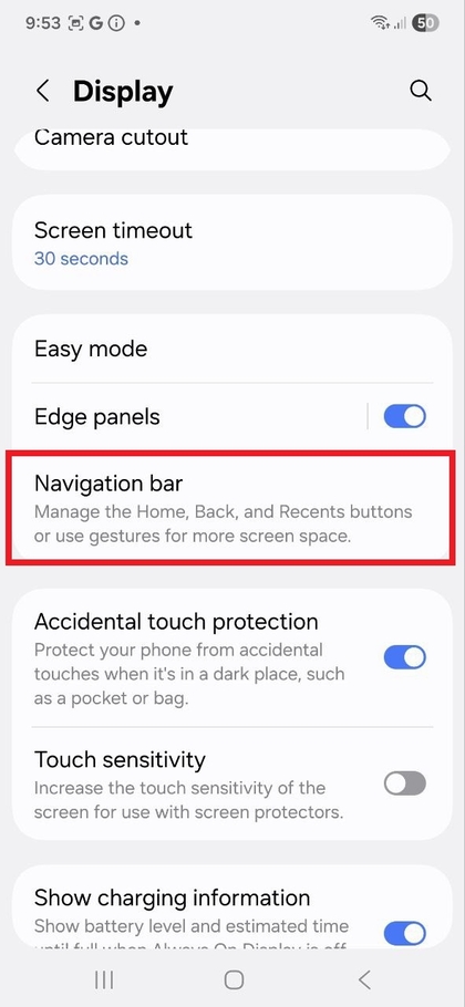 Configura&ccedil;&otilde;es da Barra de Navega&ccedil;&atilde;o