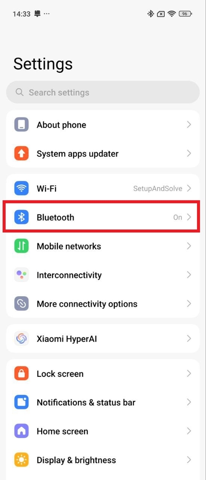 Kufungua mipangilio ya Bluetooth kwenye Android