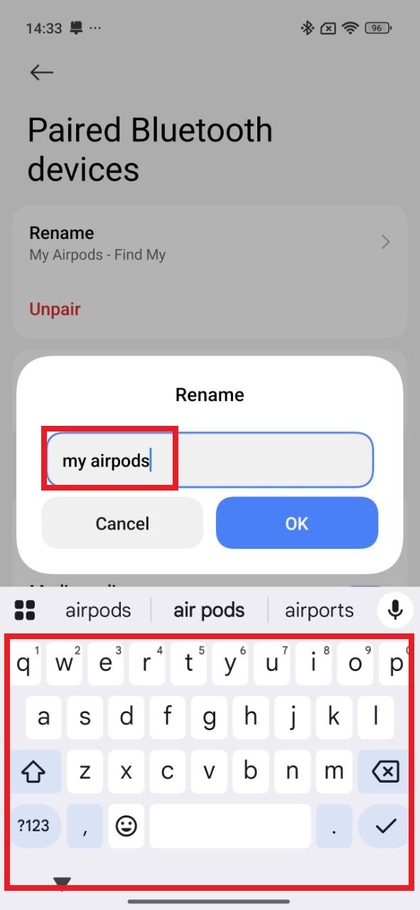 Kuandika jina jipya la AirPods