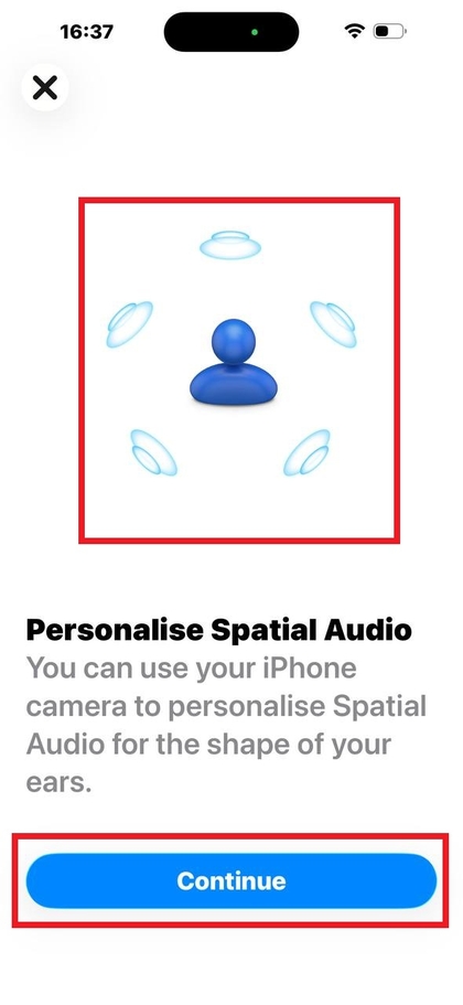 Positioning head for spatial audio setup